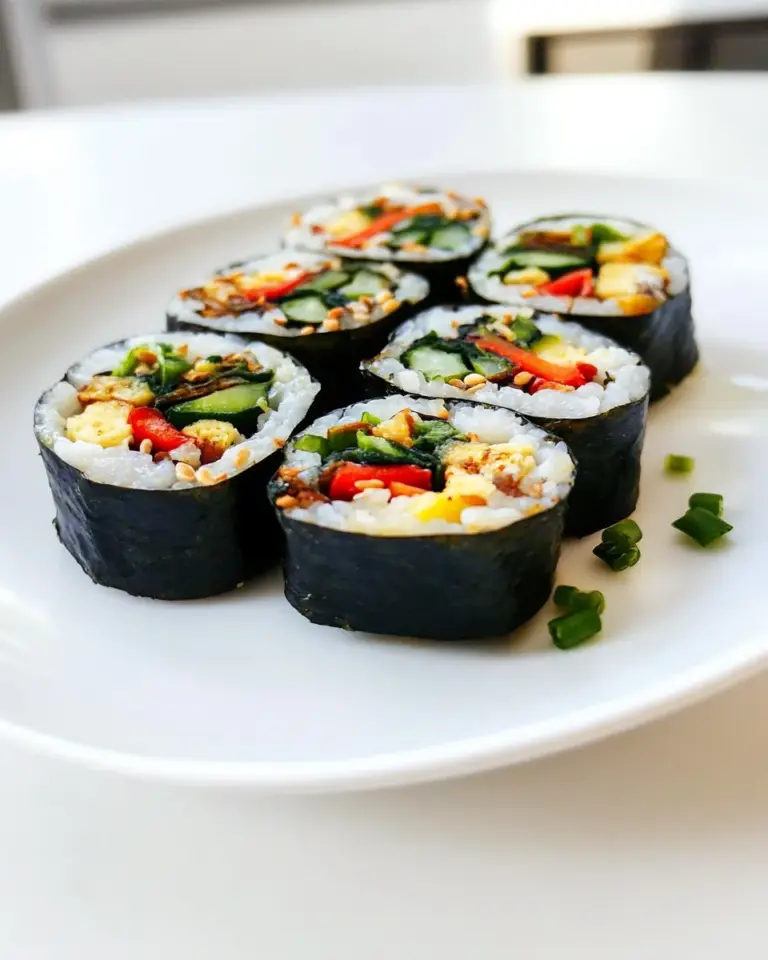 Homemade Veggie Kimbap with Bean Sprouts photo