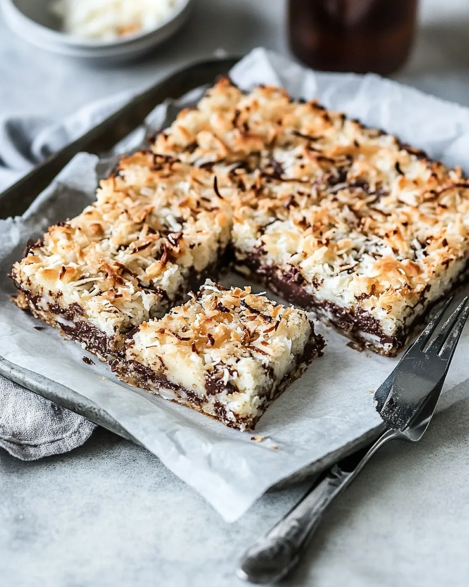Easy Warm Toasted Caramel Coconut Gooey Chocolate Crunch Bars. picture