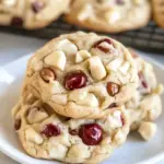 Homemade White Chocolate Cherry Macadamia Nut Cookies photo