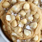 Homemade White Chocolate Macadamia Nut Cookies with Sea Salt photo