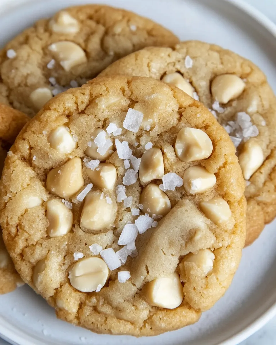 Delicious White Chocolate Macadamia Nut Cookies with Sea Salt shot