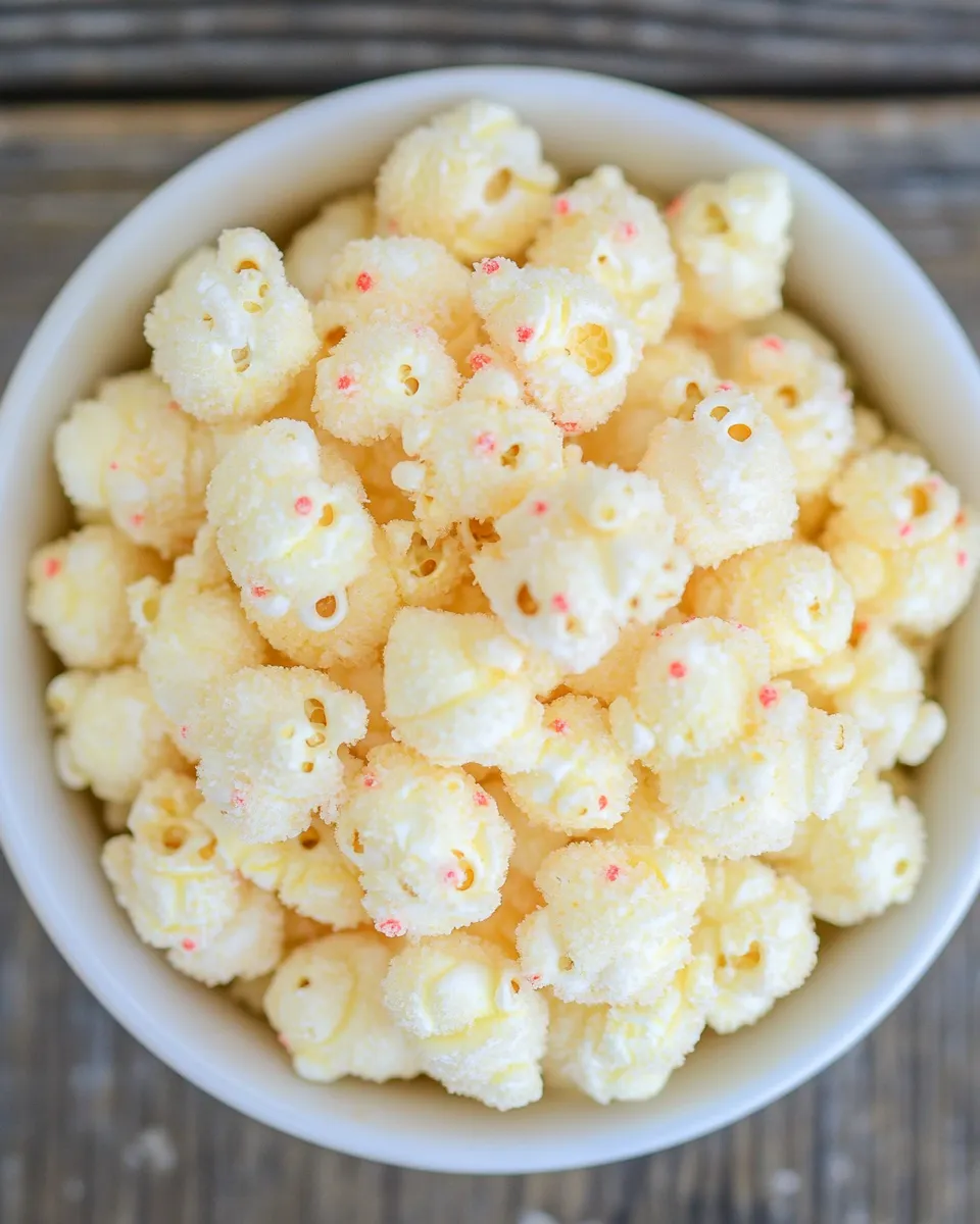 Delicious White Chocolate Puffcorn shot