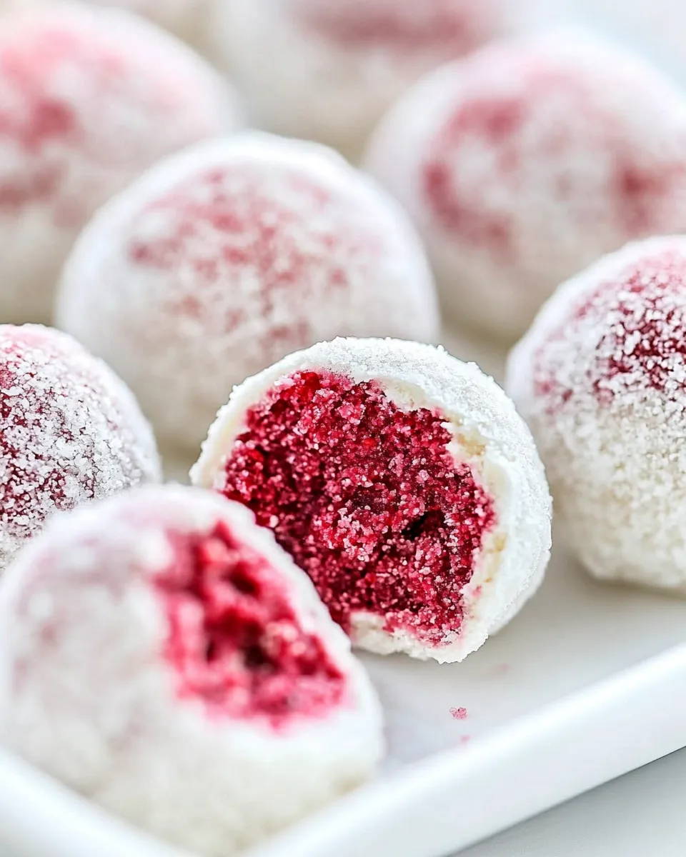 Homemade White Chocolate Raspberry Truffles recipe photo
