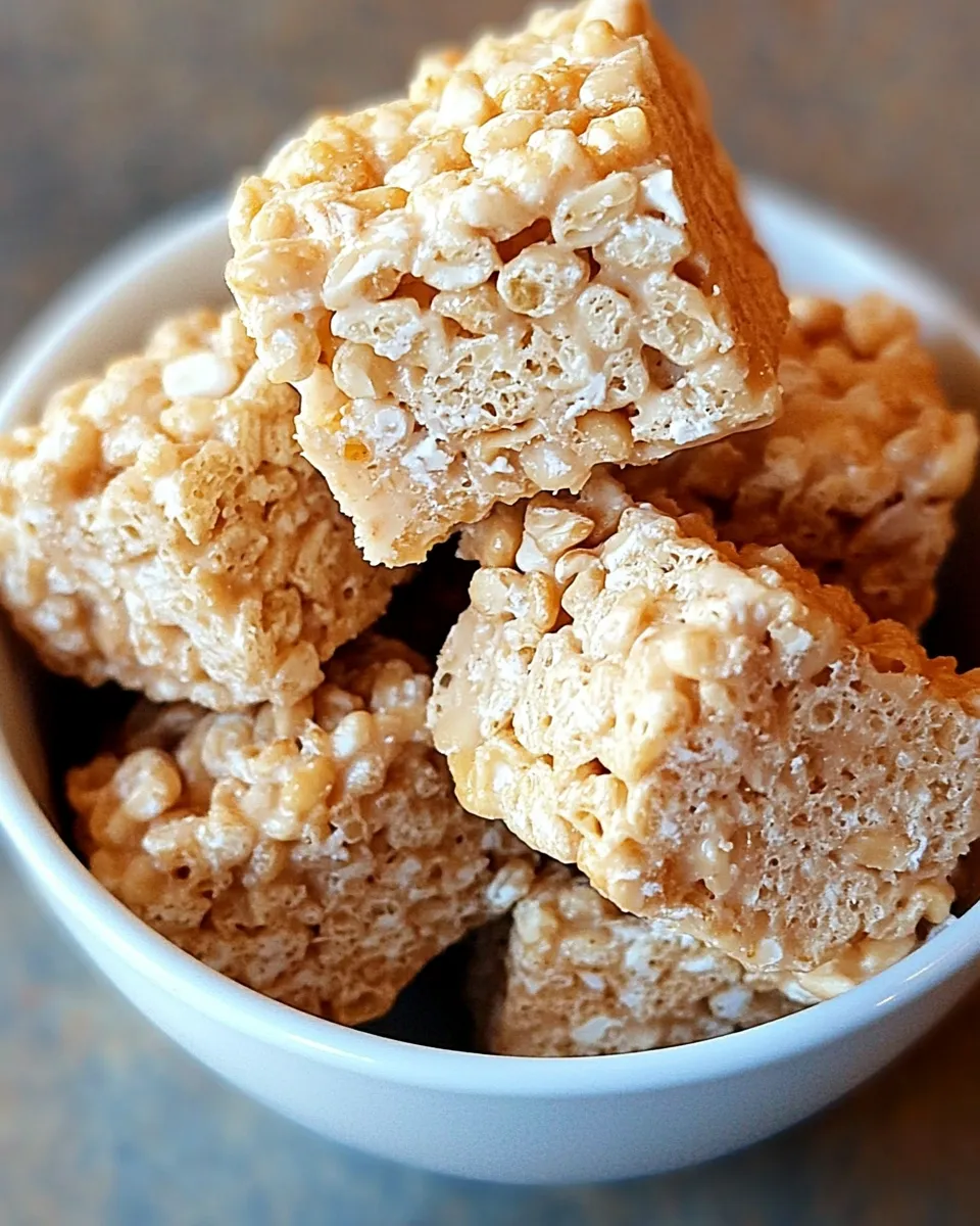 Simple White Chocolate Rice Krispie Treat Recipe with Candied Peanuts shot