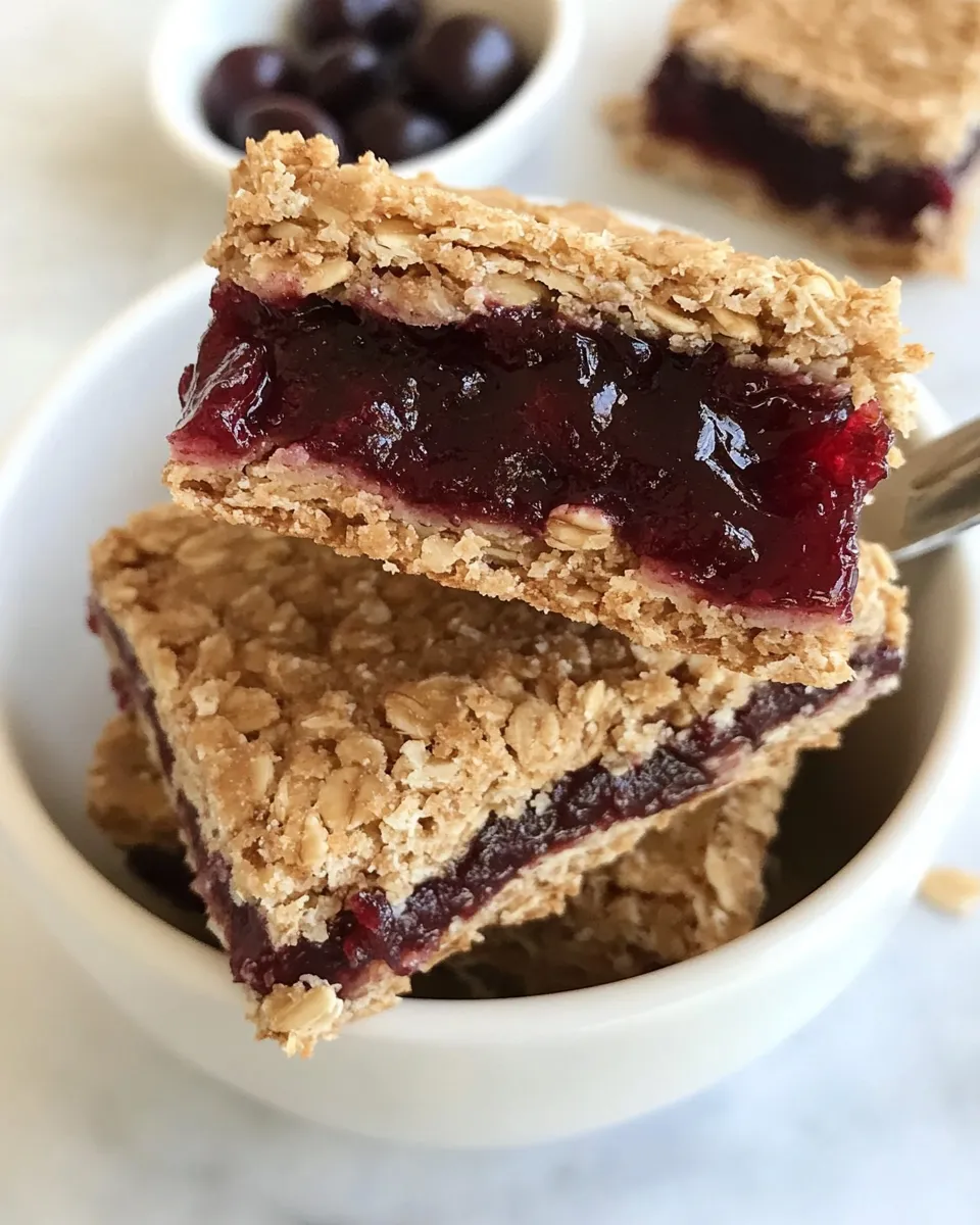 Delicious Whole Grain Jam Squares photo