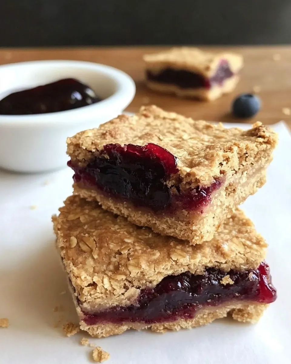 Homemade Whole Grain Jam Squares picture