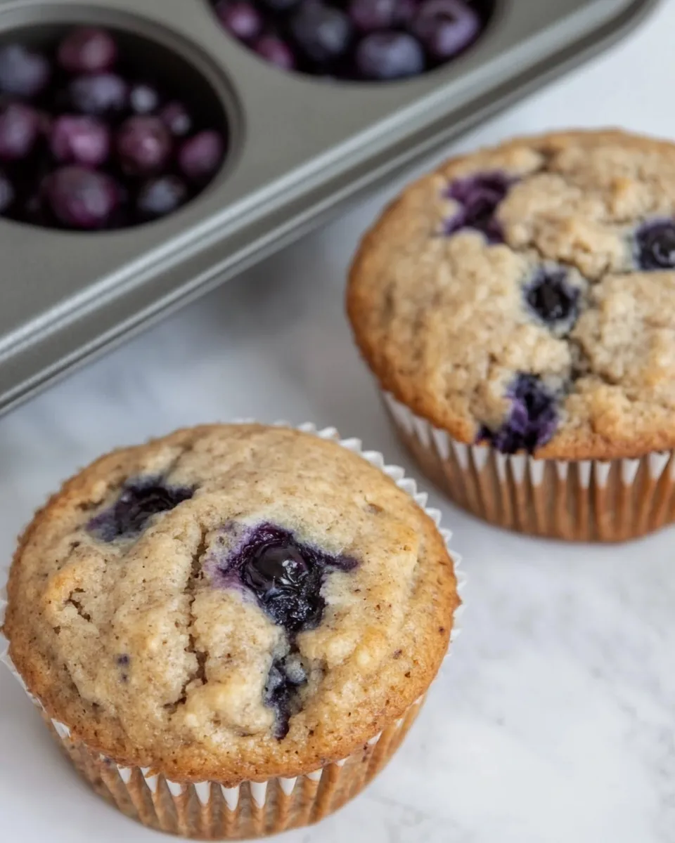 Classic Whole Wheat Blueberry Muffins image