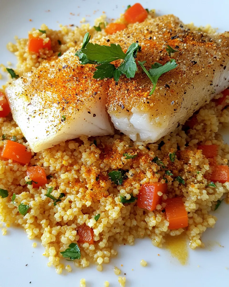 Classic Wild Caught Cod with Moroccan Couscous image