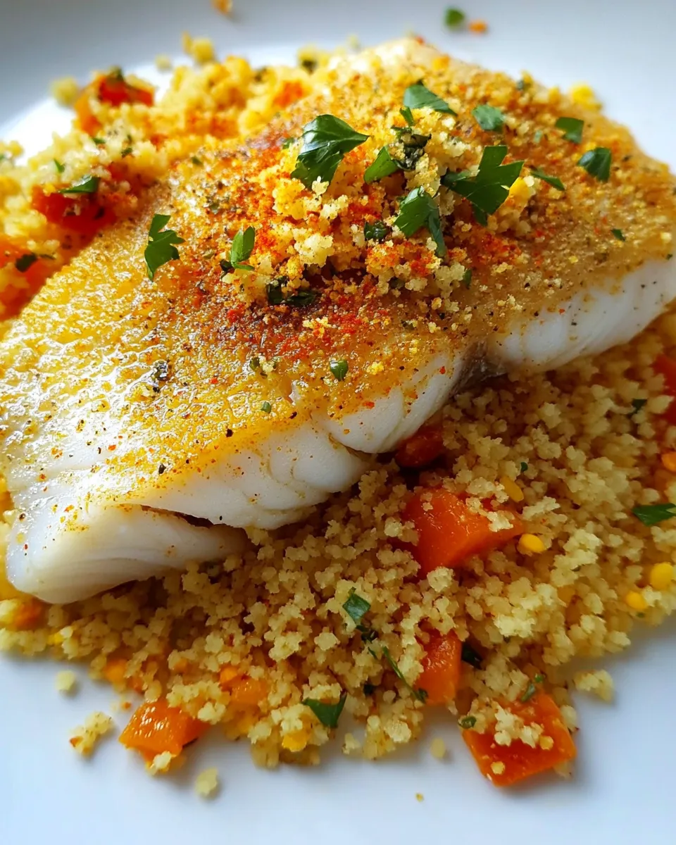 Easy Wild Caught Cod with Moroccan Couscous picture