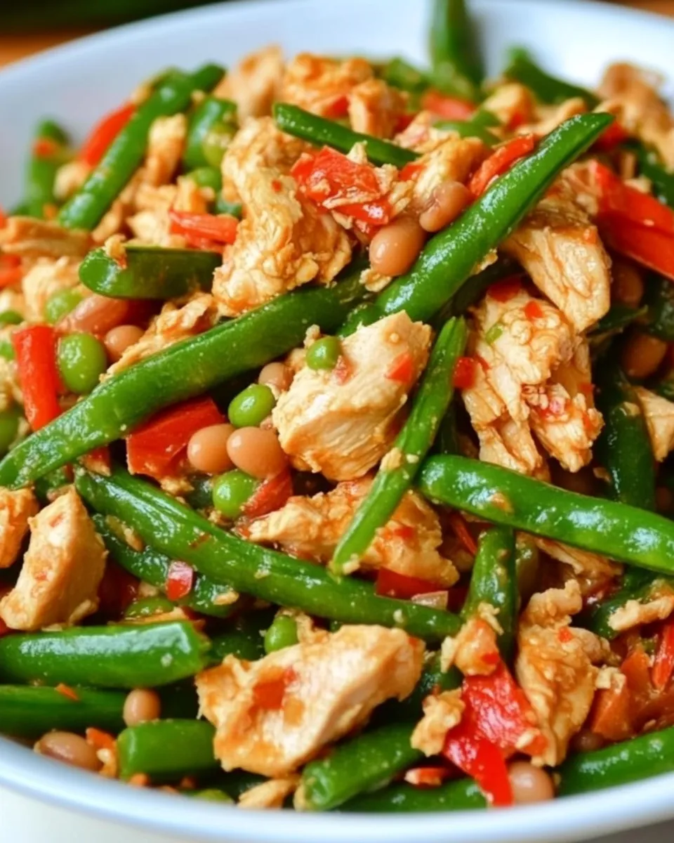 Homemade Yam Tua Poo (Thai Chicken and Bean Salad) photo