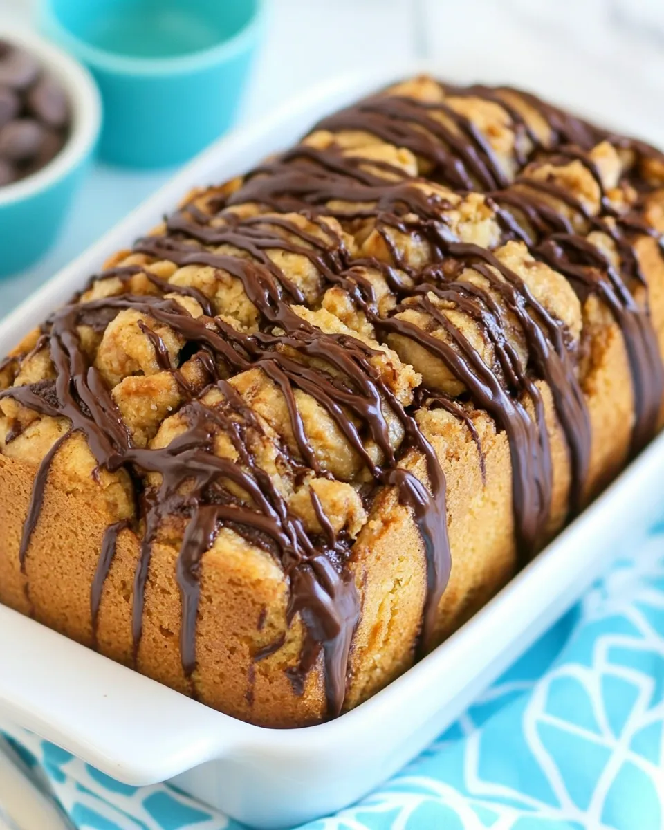 Delicious chocolate stuffed Peanut Butter Monkey Bread Loaf shot